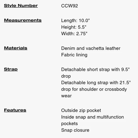 Coach RETAIL Bleach Washed Denim Tabby 26 With Distressed Crystals Style CCW92 - Picture 11 of 13